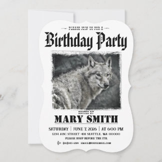 Invitation Card_Western Style (Wolf) Einladung