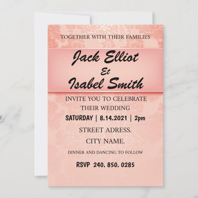INVITATION DE MARIAGE DE LUXE EINLADUNG (Vorderseite)