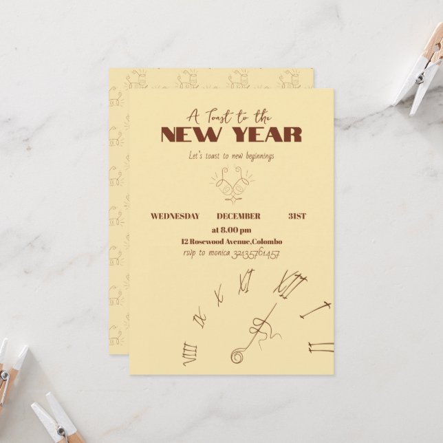 Invitation Einladung (Vorderseite/Rückseite Beispiel)