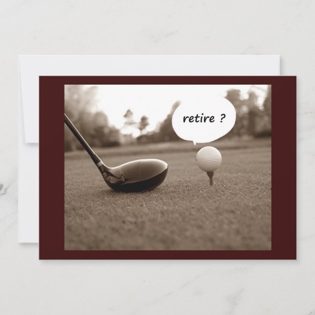 INVITATION "EINZIGARTIGES RETIREMENT-PARTY" (GOLF- EINLADUNG (Vorderseite)