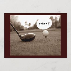 INVITATION "EINZIGARTIGES RETIREMENT-PARTY" (GOLF- EINLADUNG