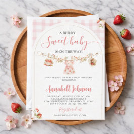 Invitation to a baby shower with a berry theme einladung