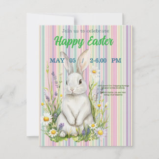 invitation to Easter with Peter Rabbit RSVP Karte