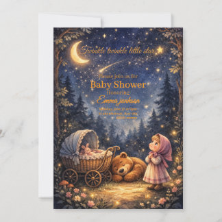 Invitation Twinkle Twinkle Little Star Baby Shower Einladung
