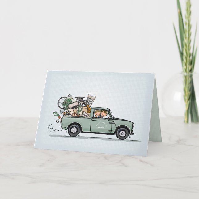 Invitation Vintage Mini Pickup Einladung (Vorderseite)