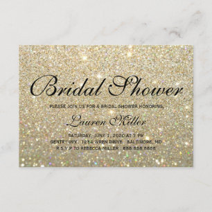 Invite - Gold Glit Fab Dusche Einladung