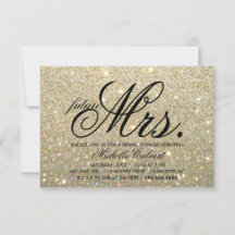 Invite-Gold Glitzer Fab Future Frau Brautparty