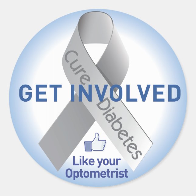 Involvierte Diabetes-Aufkleber Runder Aufkleber (Vorderseite)