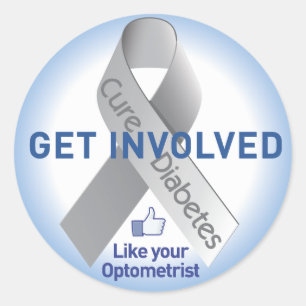 Involvierte Diabetes-Aufkleber Runder Aufkleber