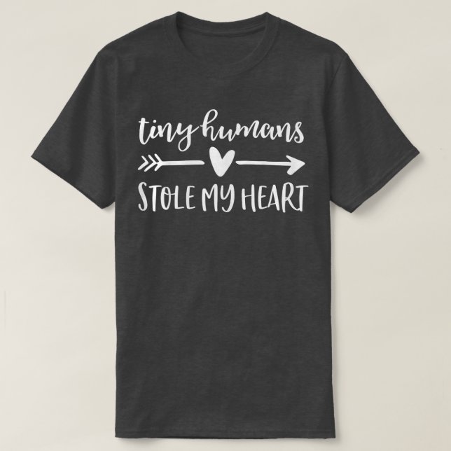 Iny Humans Stole My Heart Funny Valentine Preschoo T-Shirt (Design vorne)