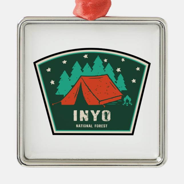 Inyo National Forest Camping Ornament Aus Metall (Vorne)