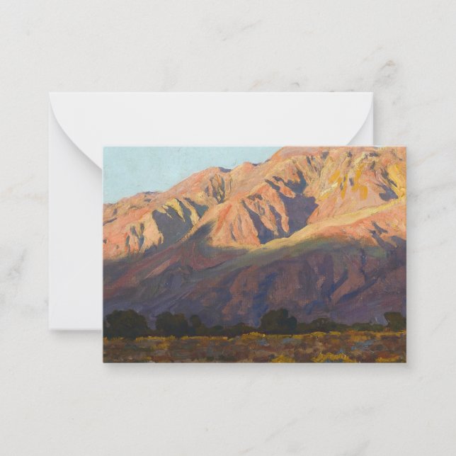 Inyo Range at Sunset, Lone Pine by Maynard Dixon Mitteilungskarte (Vorderseite)