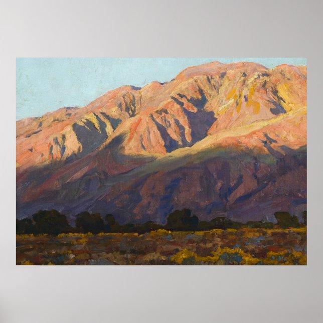 Inyo Range at Sunset, Lone Pine by Maynard Dixon Poster (Vorne)