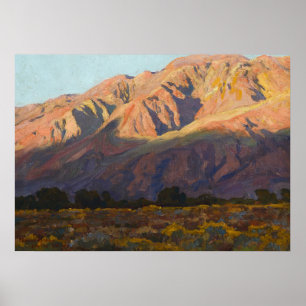 Inyo Range at Sunset, Lone Pine by Maynard Dixon Poster