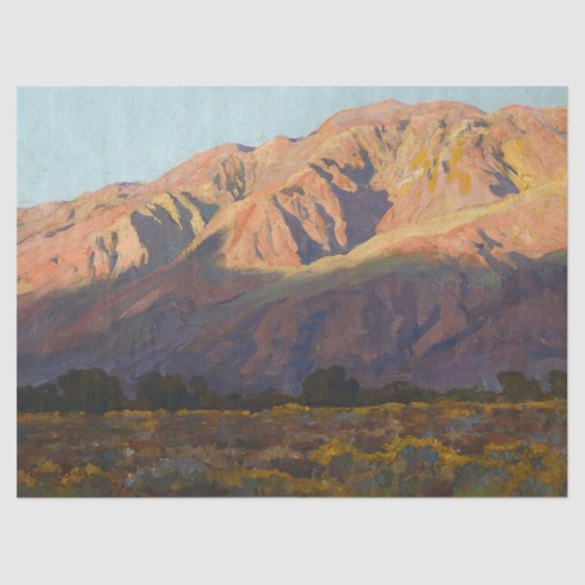 Inyo Range at Sunset, Lone Pine by Maynard Dixon Seidenpapier (Vorderseite)