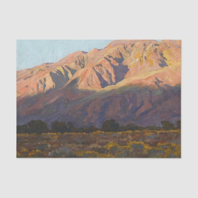 Inyo Range at Sunset, Lone Pine by Maynard Dixon Seidenpapier (Vorderseite)