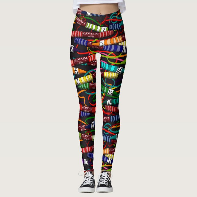 Inzanesanes Zeichenstifte Leggings (Vorderseite)