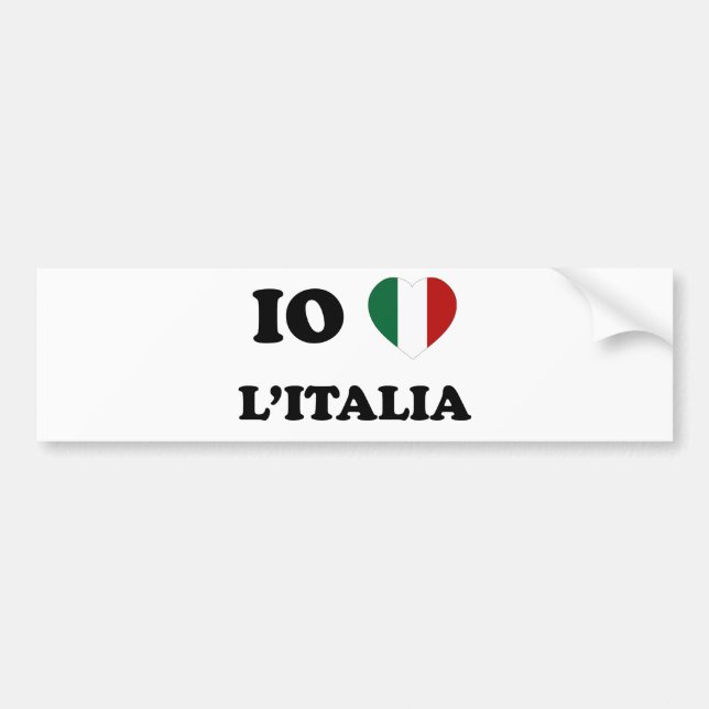 Io-Amo Italien Autoaufkleber (Vorne)