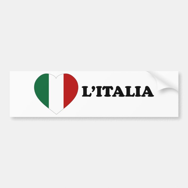 Io-Amo Italien Autoaufkleber (Vorne)