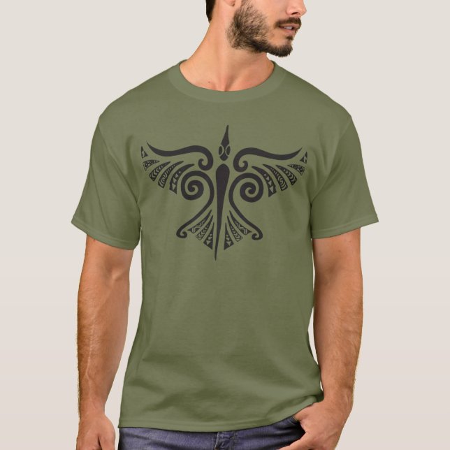 'Iō Hawk Men's Army Green T-Shirt (Vorderseite)