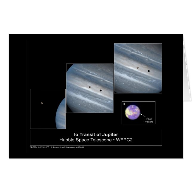 Io Jupiter Transit Hubble Telescope Foto (Vorderseite (Horizontal))