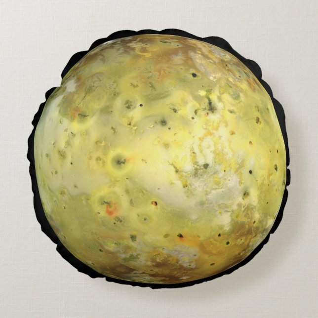 Io (Jupitermond) Rundes Kissen (Vorderseite)