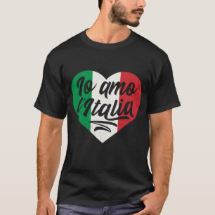 Io L' Italia Herz Italien Land Italienische Flagge T-Shirt