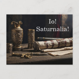 Io! Saturnalia! Einladungspostkarte