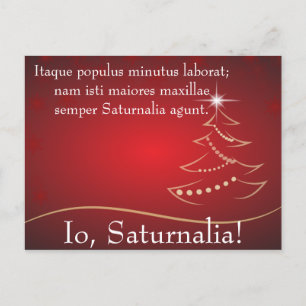Io Saturnalia Zitat von Petronius Einladungspostkarte