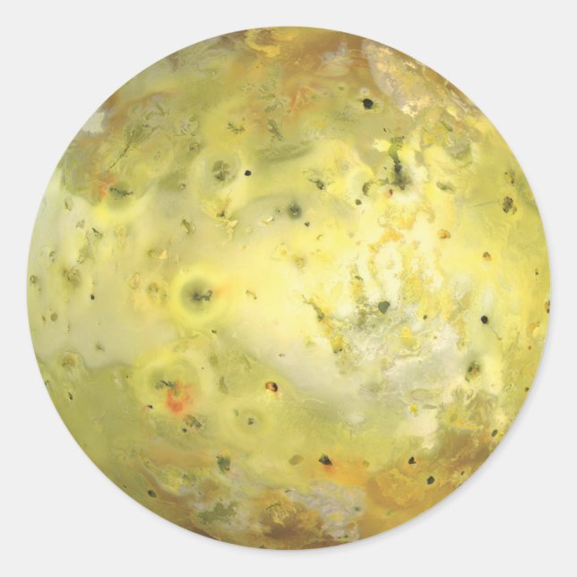 Io Vulkanmond Jupiter Runder Aufkleber (Vorderseite)