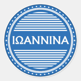 Ioannina City Pride Emblem – Griechische Identität Runder Aufkleber