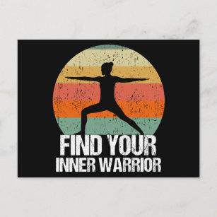 Ioga-Warrior-Zitat Postkarte
