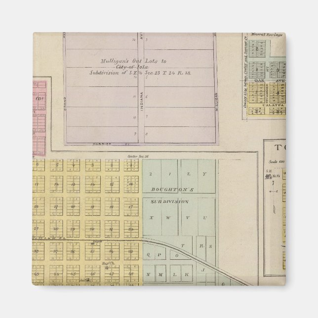 Iola, Torrance und Kellogg, Kansas Magnet (Vorne)