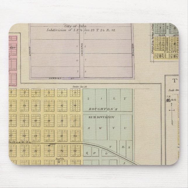 Iola, Torrance und Kellogg, Kansas Mousepad (Vorne)