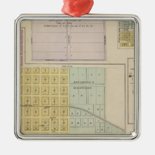 Iola, Torrance und Kellogg, Kansas Silbernes Ornament