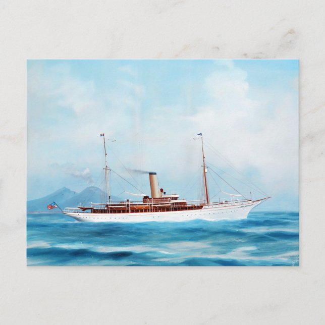 Iolanda Steam Yacht 1909 Postkarte (Vorderseite)