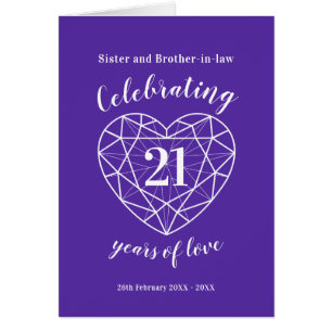 Ioliter Hochzeitstag 21 Jahre Liebe-Karte