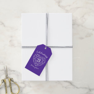Iolith Hochzeitstag 21. Herz lila Geschenkanhänger