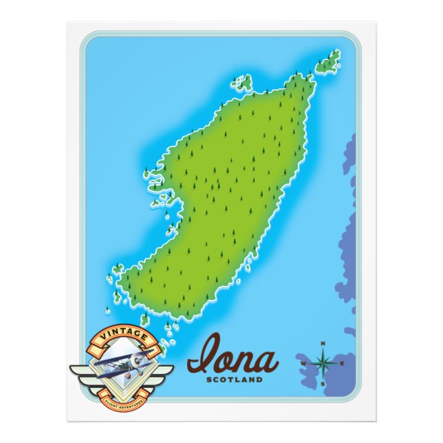 Iona-Landkarte Fotodruck (Vorne)