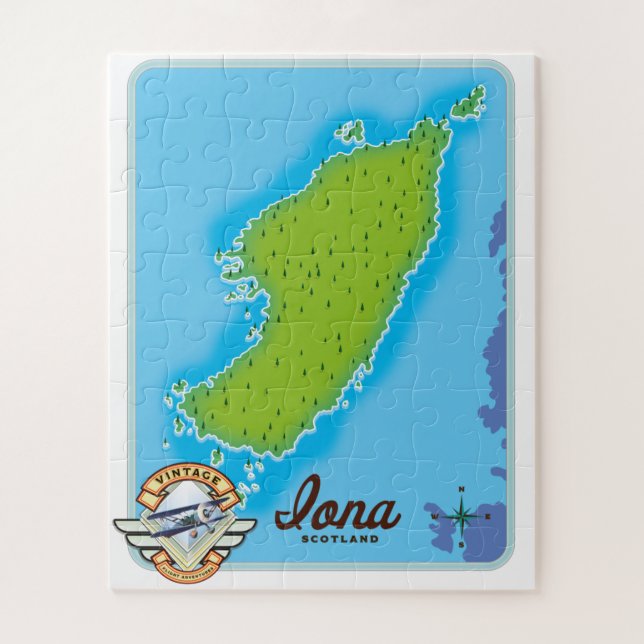Iona-Landkarte Puzzle (Vertikal)