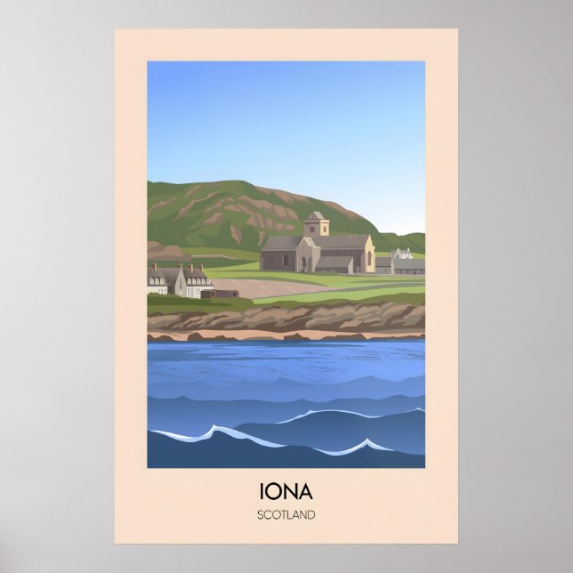 Iona Schottland Reiseposter Poster (Vorne)