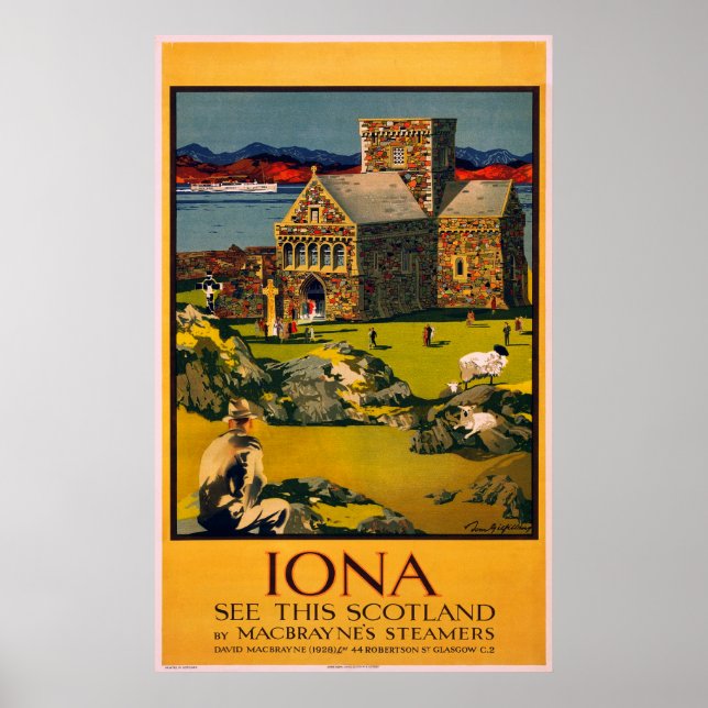 Iona - Sehen Sie dieses Schottland von MacBraynes  Poster (Vorne)