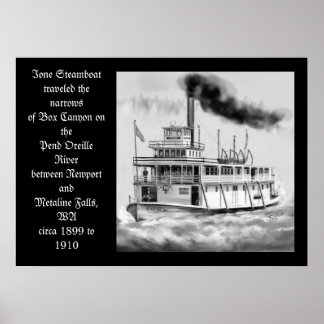 Ione Steamboat Original-Kunstwerk von 1899 bis 191 Poster