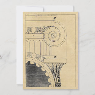Ionic Column Architecture Holiday Card Feiertagskarte
