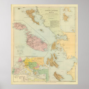 Ionische Inseln, Malta Poster