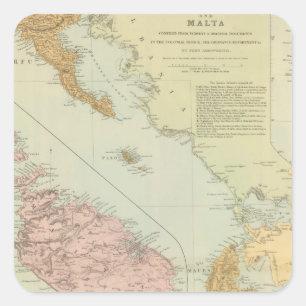 Ionische Inseln, Malta Quadratischer Aufkleber
