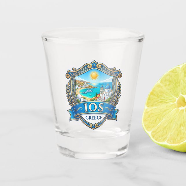 Ios Insel Griechenland Schnapsglas (Vorderseite)
