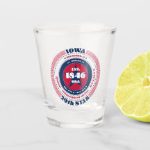 Iowa 29. Star Patriotic Shot Glas