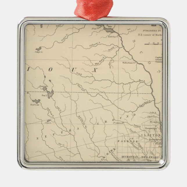 Iowa 2 ornament aus metall (Vorne)