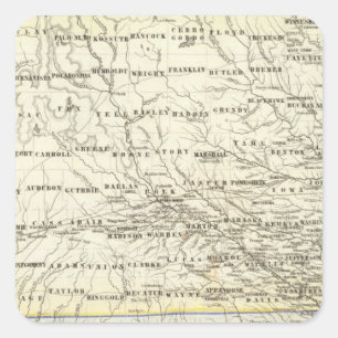 Iowa 5 quadratischer aufkleber